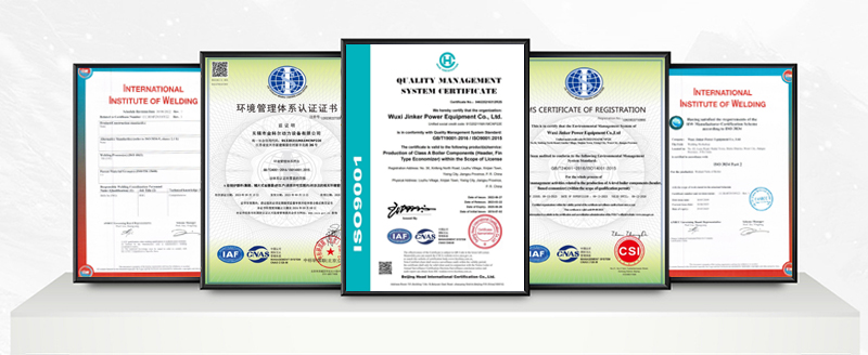 Wuxi Jinker Güç Ekipmanları Co, Ltd Certifications